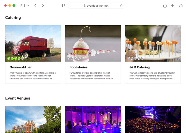 Moodboard interface showing features